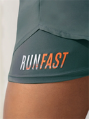 Shorts de ioga femininos de cintura alta com controle de proximidade elástico, shorts de corrida, calças falsas de duas peças