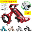 Suporte de telefone para bicicleta e motocicleta com rotação 360 °, liga de alumínio, antiderrapante, suporte para GPS, suporte para telefone de bicicleta para iPhone