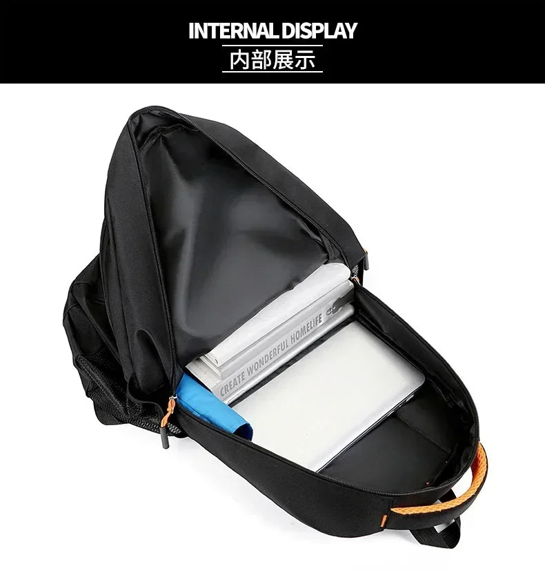 Mochila masculina Oxford para computador, bolsa de negócios, mochila à prova d'água, mochila de lazer, viagem, mochila de estudante do ensino médio para homens