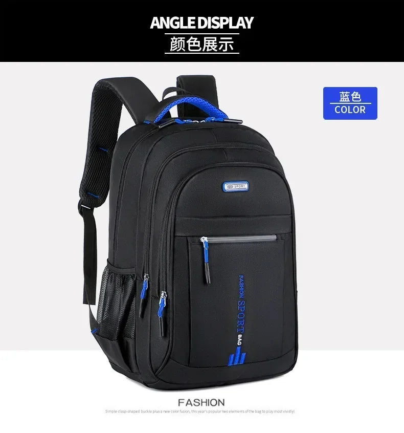 Mochila masculina Oxford para computador, bolsa de negócios, mochila à prova d'água, mochila de lazer, viagem, mochila de estudante do ensino médio para homens