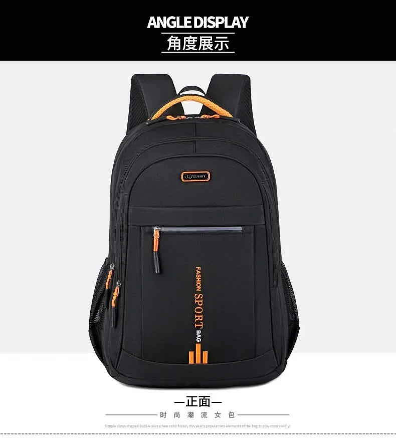 Mochila masculina Oxford para computador, bolsa de negócios, mochila à prova d'água, mochila de lazer, viagem, mochila de estudante do ensino médio para homens