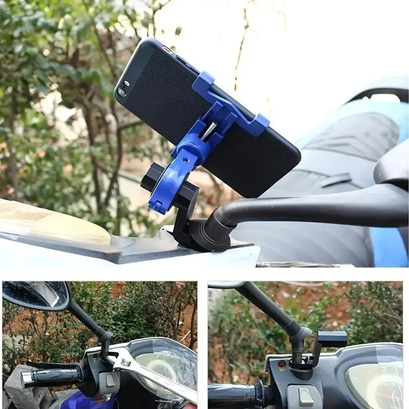 Suporte de telefone para bicicleta e motocicleta com rotação 360 °, liga de alumínio, antiderrapante, suporte para GPS, suporte para telefone de bicicleta para iPhone