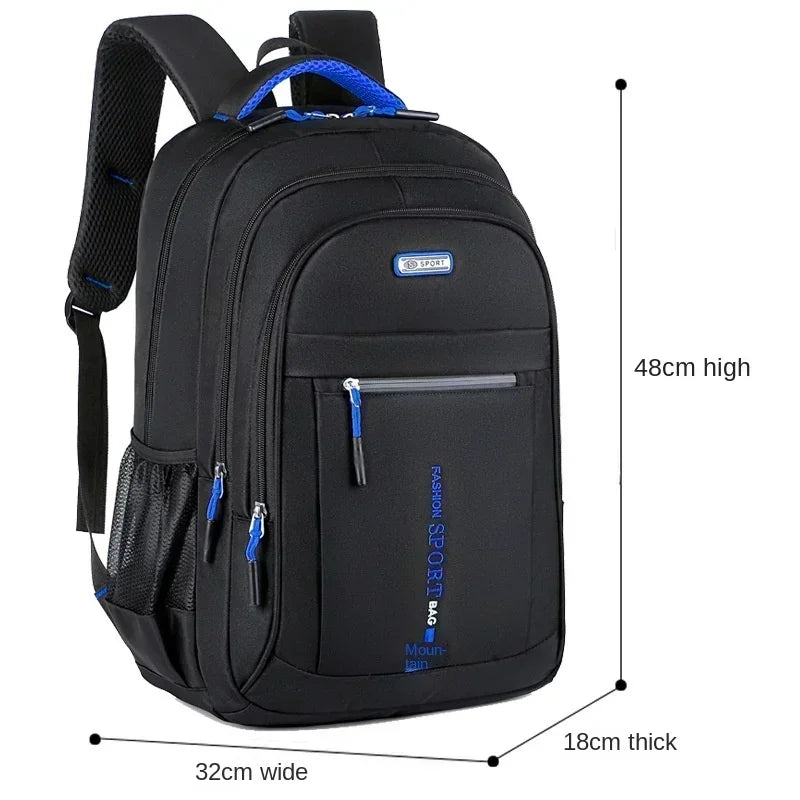 Mochila masculina Oxford para computador, bolsa de negócios, mochila à prova d'água, mochila de lazer, viagem, mochila de estudante do ensino médio para homens