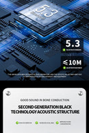 Fones de ouvido de condução óssea Xiaomi Mijia Bluetooth 5.3 Fones de ouvido esportivos sem fio com gancho para orelha Fone de ouvido à prova d'água para corrida e direção