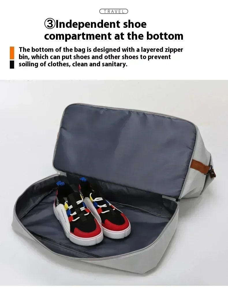 Bolsa de ginástica de viagem de grande capacidade, bagagem de curta distância, bolsas de fitness portáteis, bolsas de ombro crossbody, bolsas esportivas masculinas à prova d'água B