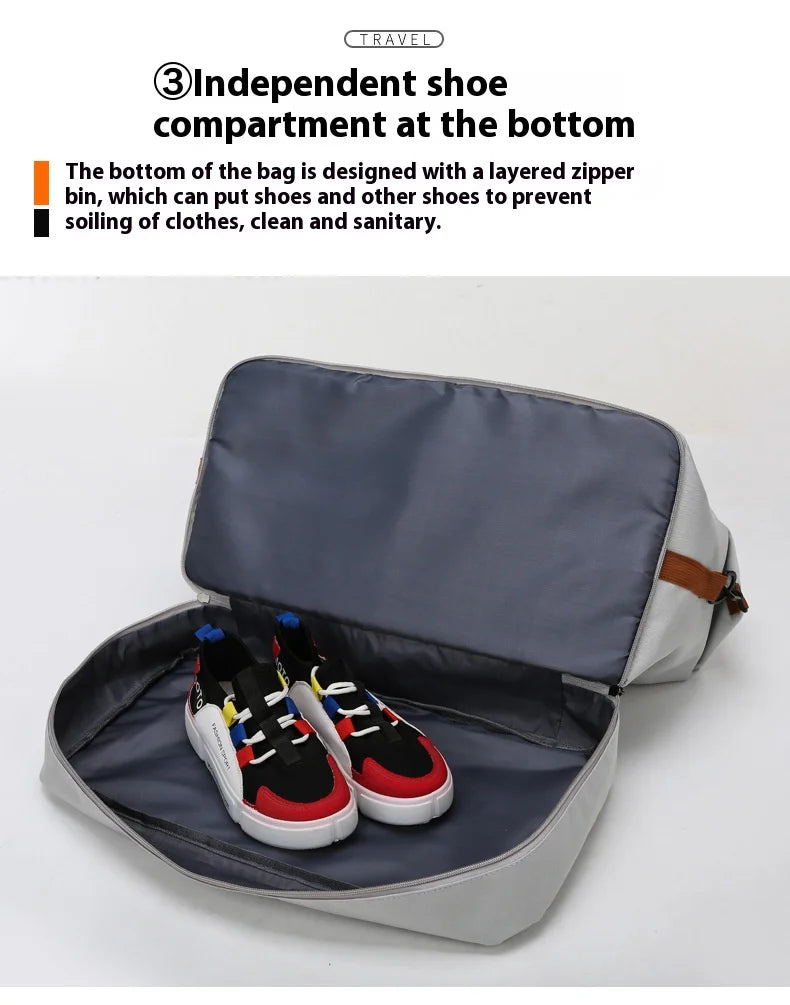 Bolsa de ginástica de viagem de grande capacidade, bagagem de curta distância, bolsas de fitness portáteis, bolsas de ombro crossbody, bolsas esportivas masculinas à prova d'água B