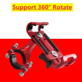Suporte de telefone para bicicleta e motocicleta com rotação 360 °, liga de alumínio, antiderrapante, suporte para GPS, suporte para telefone de bicicleta para iPhone