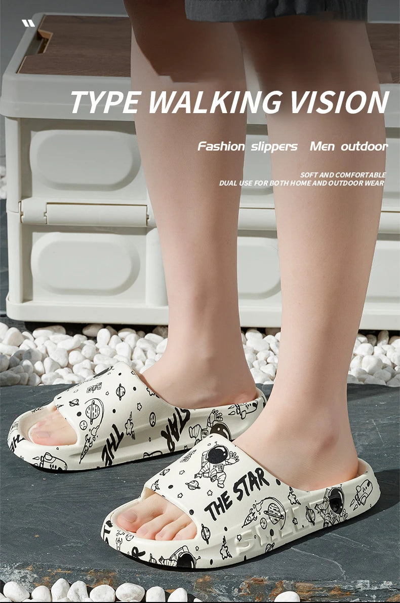 Chinelos para mulheres, uso externo no verão, novos para uso interno, para casa, banheiro, chuveiro, antiderrapantes, chinelos domésticos para homens Zyt2411