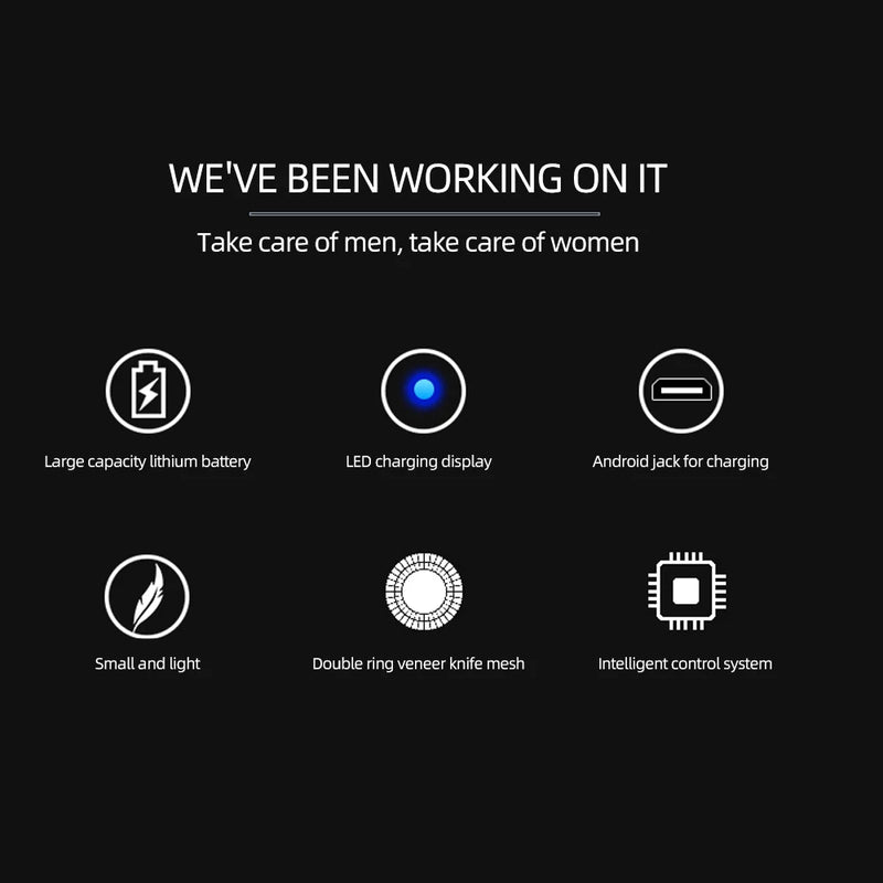 Mini barbeador elétrico masculino, depilador recarregável, máquina de barbear feminina para homens, mini barbeador de carro, ferramentas de barbear elétricas