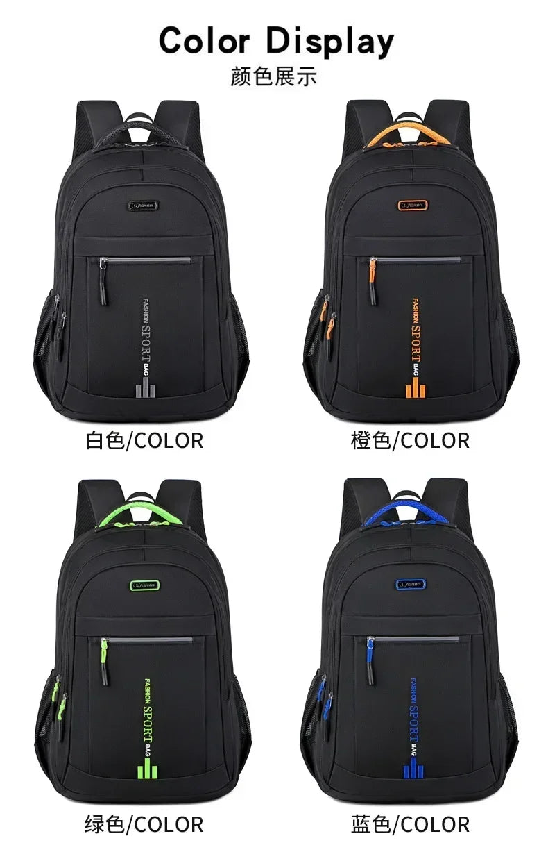 Mochila masculina Oxford para computador, bolsa de negócios, mochila à prova d'água, mochila de lazer, viagem, mochila de estudante do ensino médio para homens