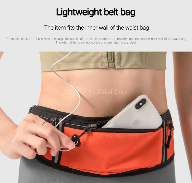 Pochete unissex para corrida, cinto esportivo, bolsa de cintura para homens, ciclismo, bolsa para celular, suporte à prova d'água, bolsa de cintura para corrida, feminina