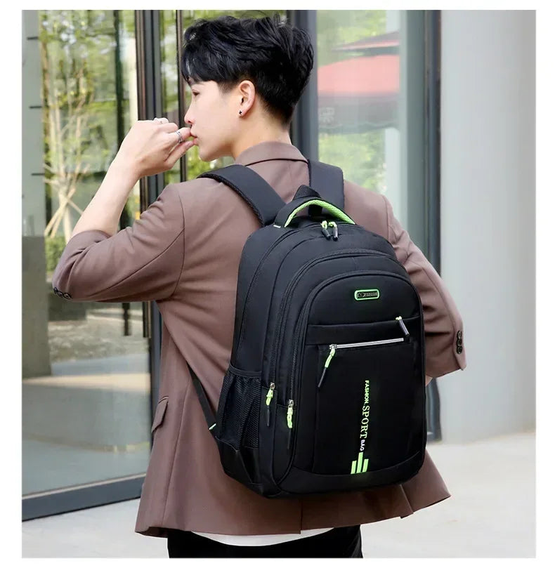 Mochila masculina Oxford para computador, bolsa de negócios, mochila à prova d'água, mochila de lazer, viagem, mochila de estudante do ensino médio para homens