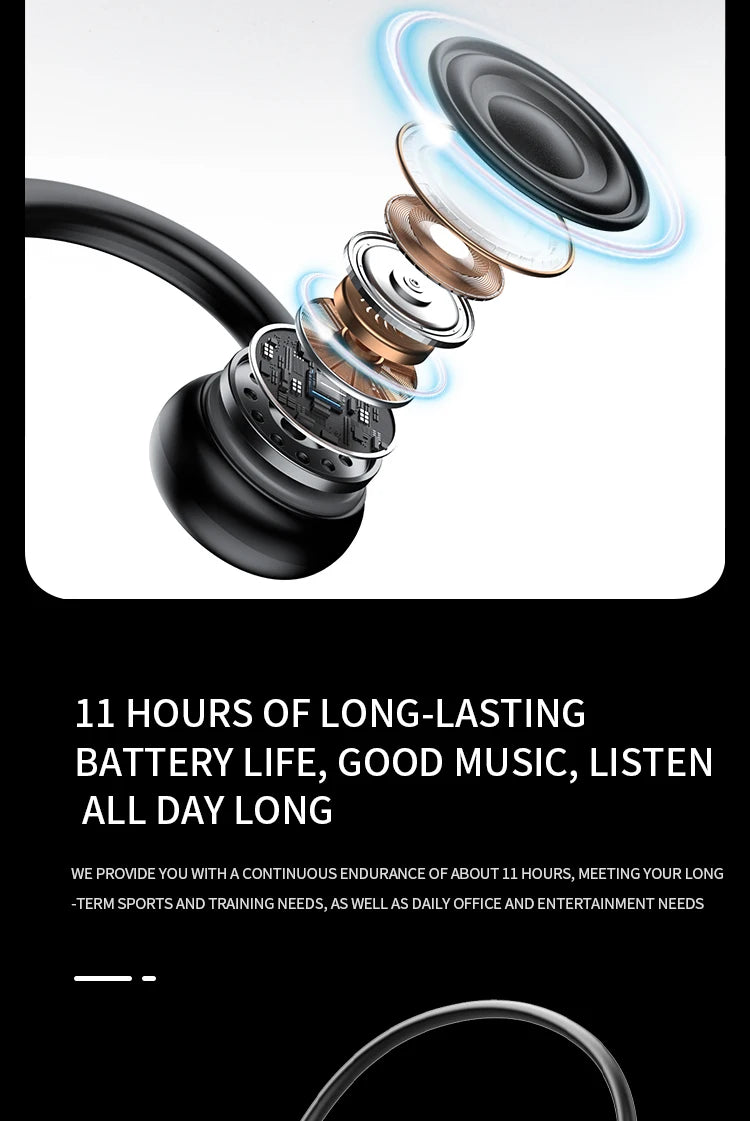 Fones de ouvido de condução óssea Xiaomi Mijia Bluetooth 5.3 Fones de ouvido esportivos sem fio com gancho para orelha Fone de ouvido à prova d'água para corrida e direção