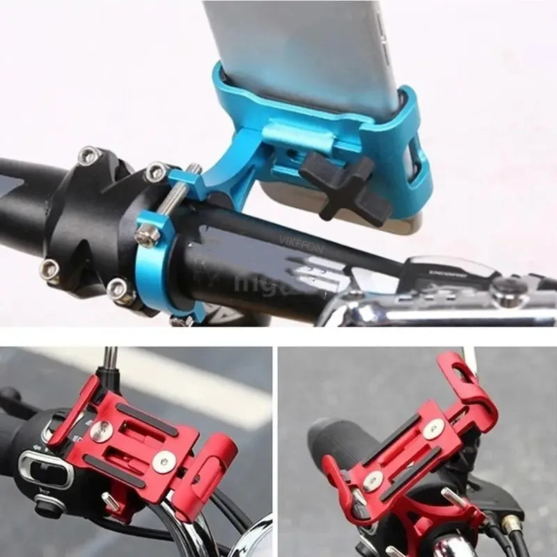 Suporte de telefone para bicicleta e motocicleta com rotação 360 °, liga de alumínio, antiderrapante, suporte para GPS, suporte para telefone de bicicleta para iPhone