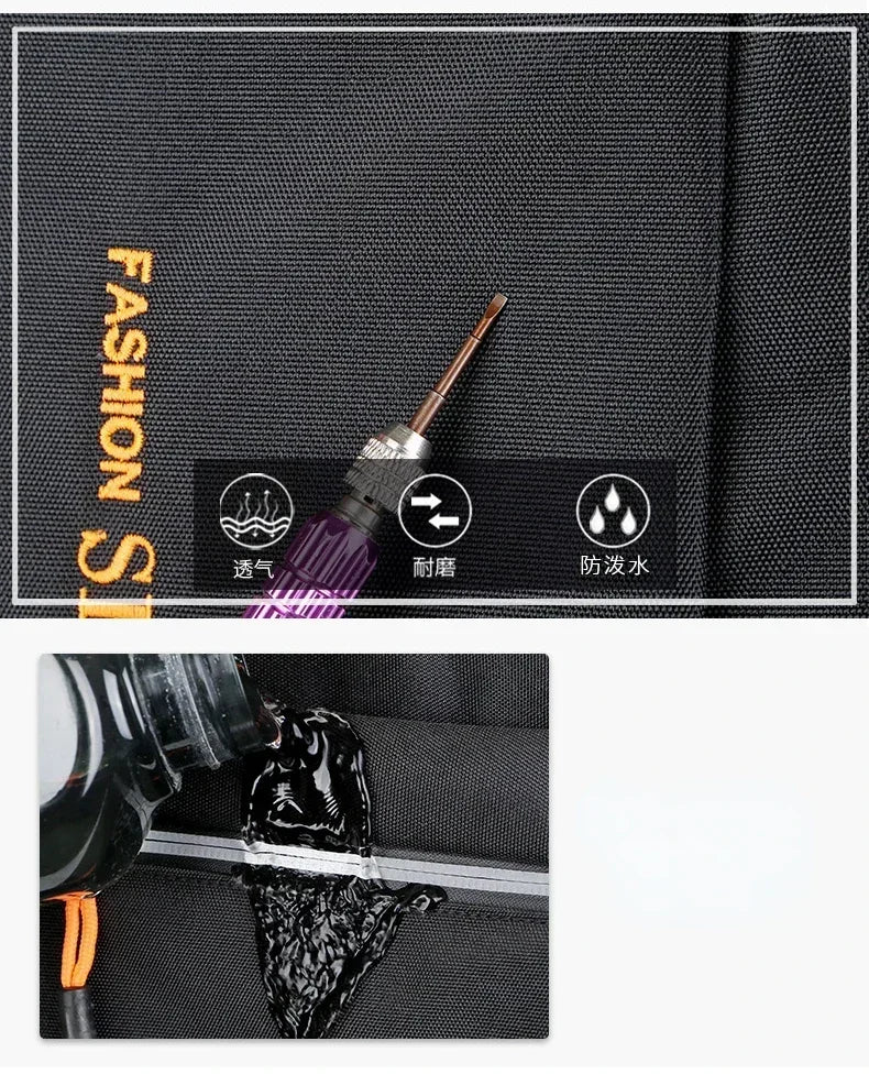 Mochila masculina Oxford para computador, bolsa de negócios, mochila à prova d'água, mochila de lazer, viagem, mochila de estudante do ensino médio para homens