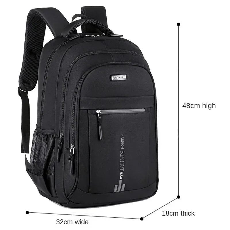 Mochila masculina Oxford para computador, bolsa de negócios, mochila à prova d'água, mochila de lazer, viagem, mochila de estudante do ensino médio para homens